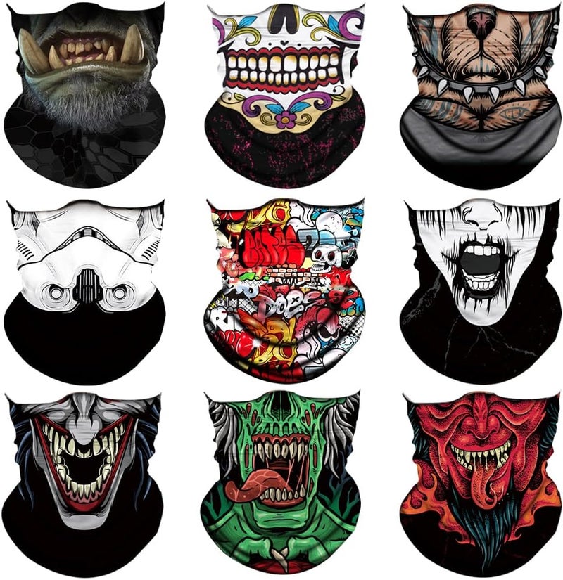 SIDAZON Neck Gaiter Mask,UV Protection Bandana Gator Face Cover Covering Mask,Tube Scarf,Neck Warmer Balaclava,Headband - Image 1